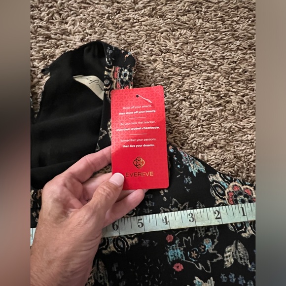 Allison Joy Medium Black Multi print Sleeveless Shift Dress - Picture 7 of 9